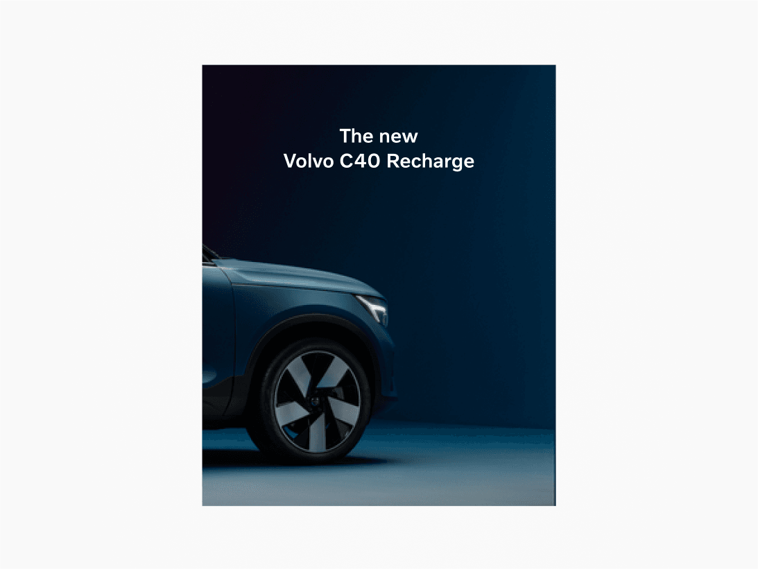 An example of using colour on our instagram channel. A dark blue image of the C40 together with white text creates contrast.